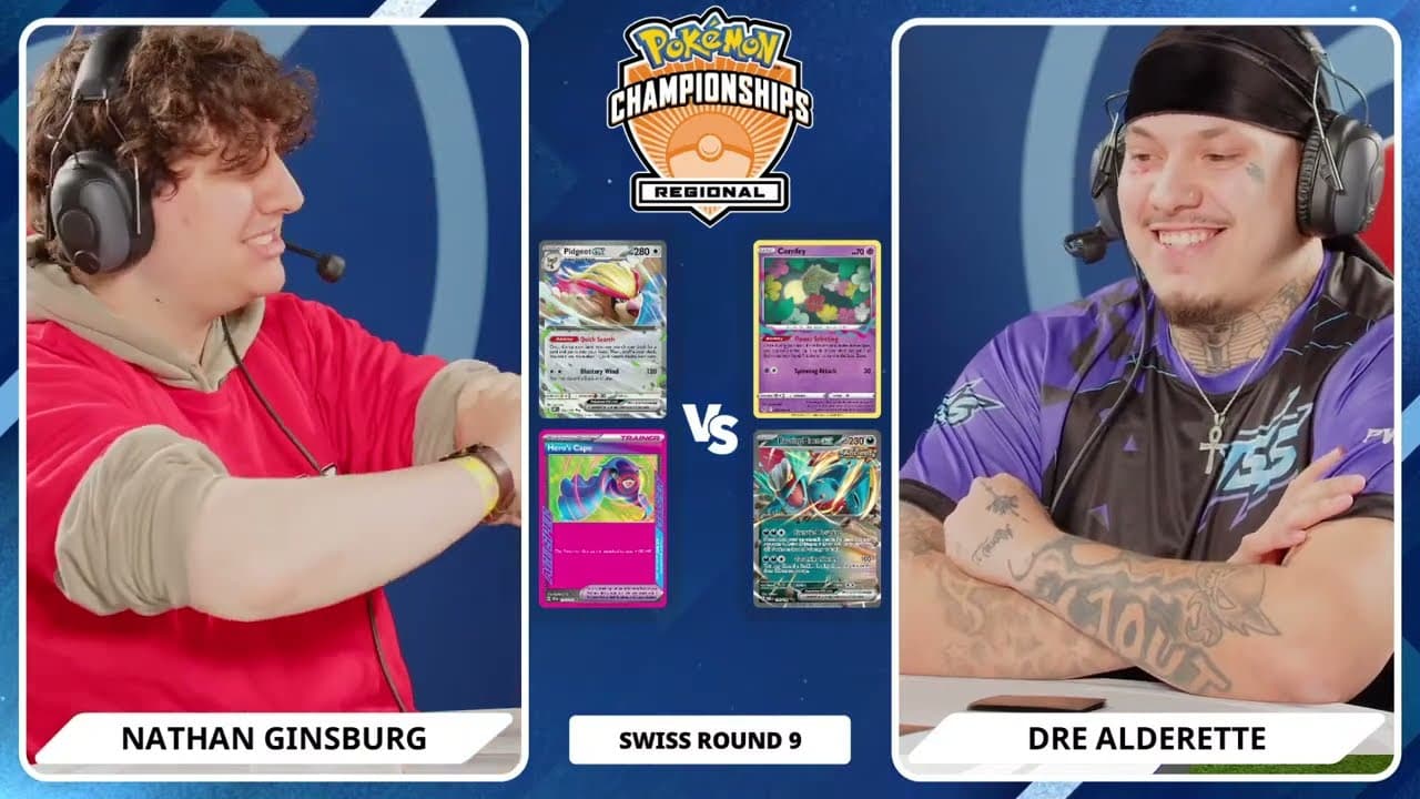 Clean match-start frame for Nathan Ginsburg versus Dre Alderette