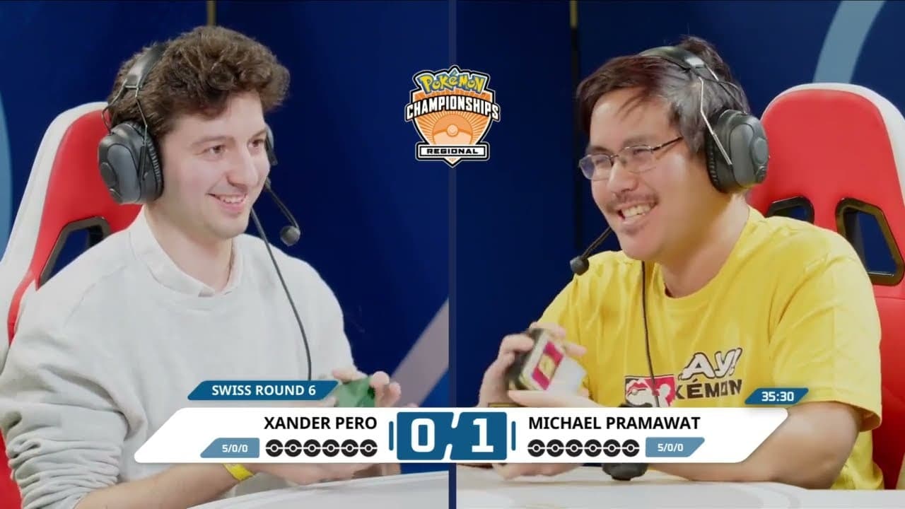 Clean match-start frame for Xander Pero versus Michael Pramawat