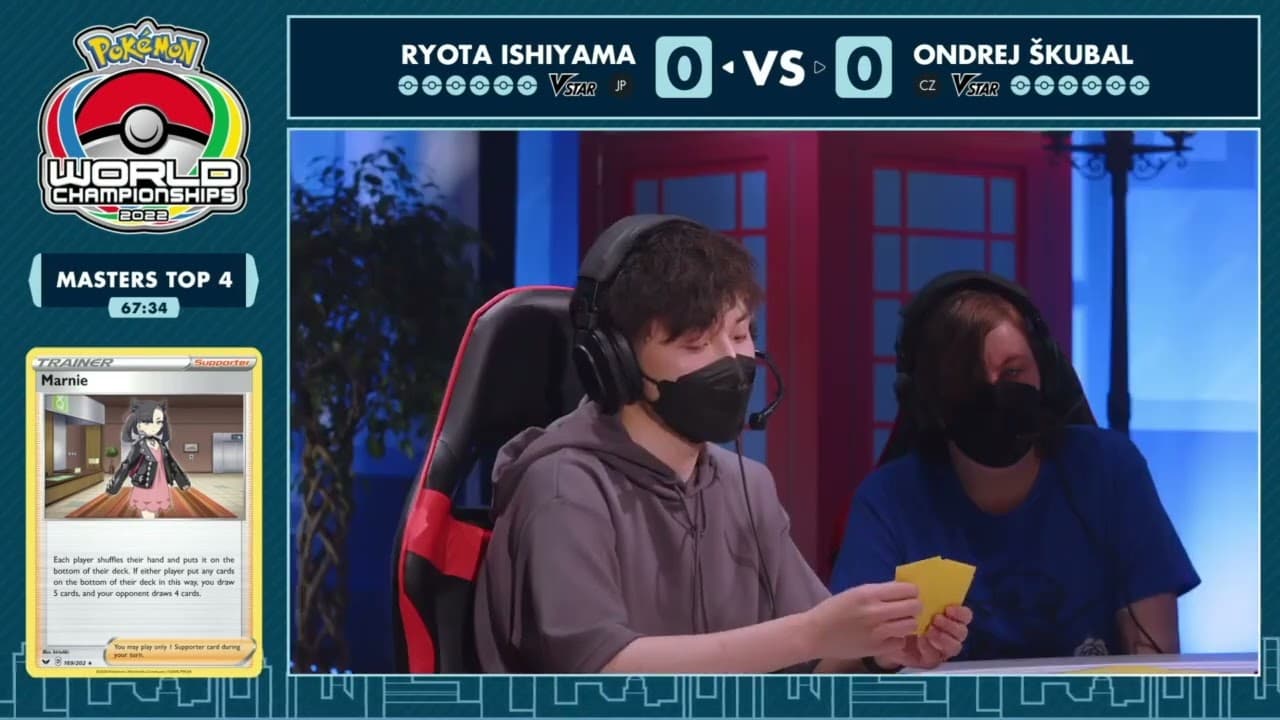 Clean match-start frame for Ryota Ishiyama versus Ondřej Škubal