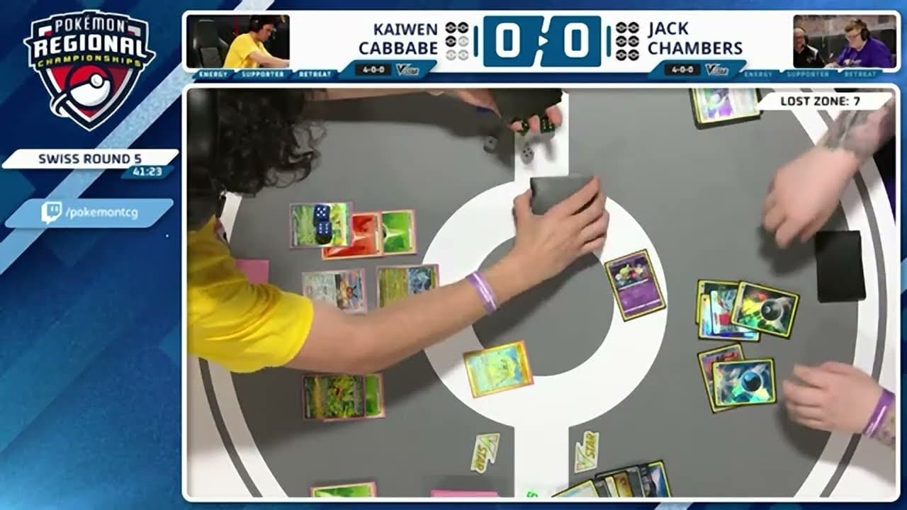 Clean match-start frame for Kaiwen Cabbabe versus Jack Chambers