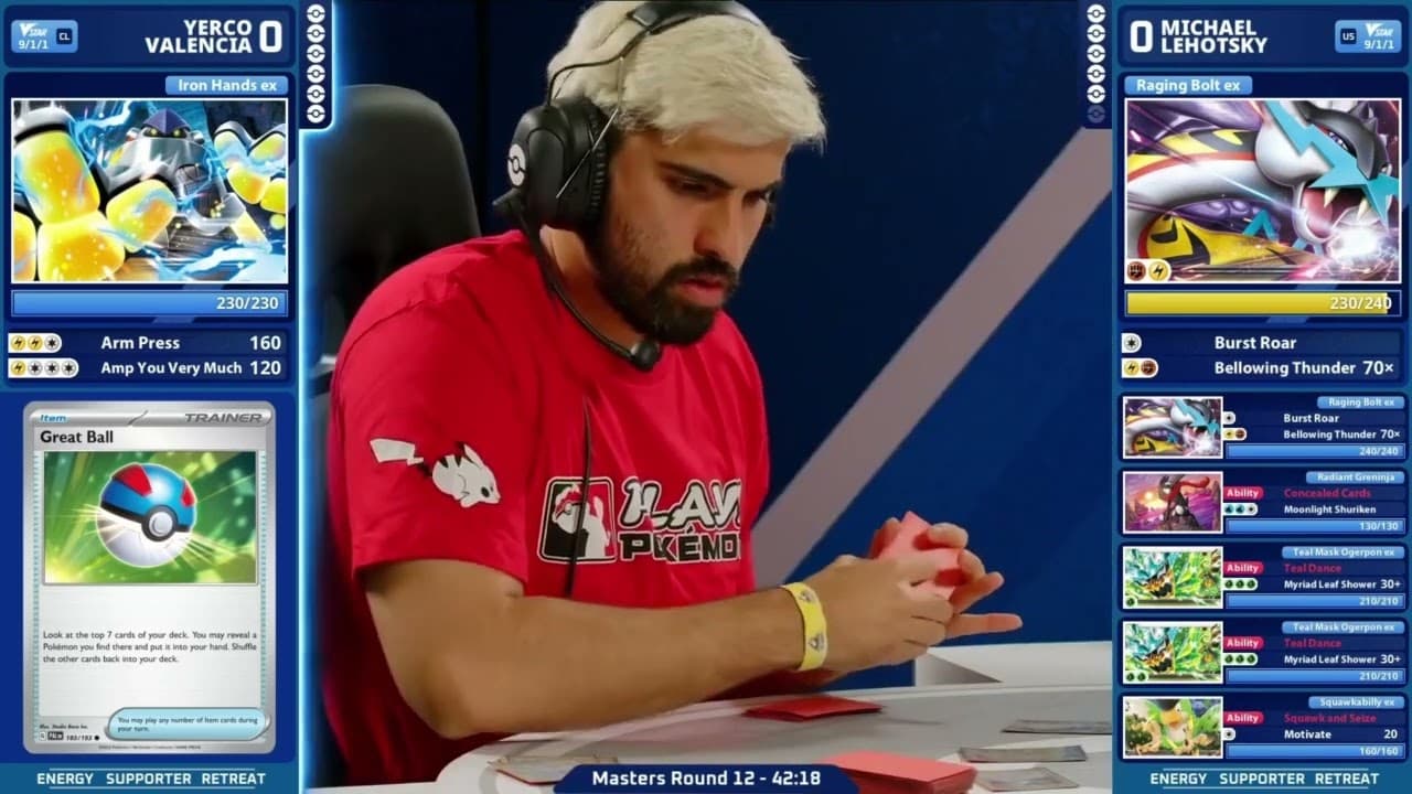 Clean match-start frame for Yerco Valencia versus Michael Lehotsky