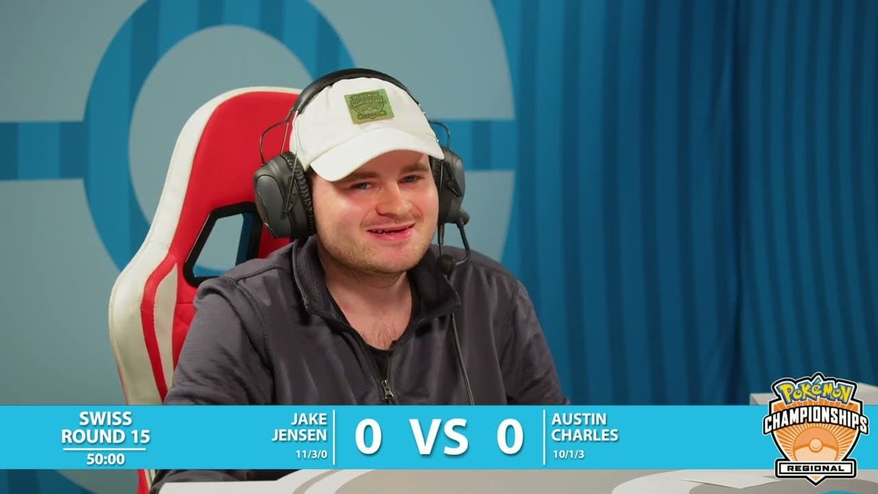 Clean match-start frame for Jake Jensen versus Austin Charles