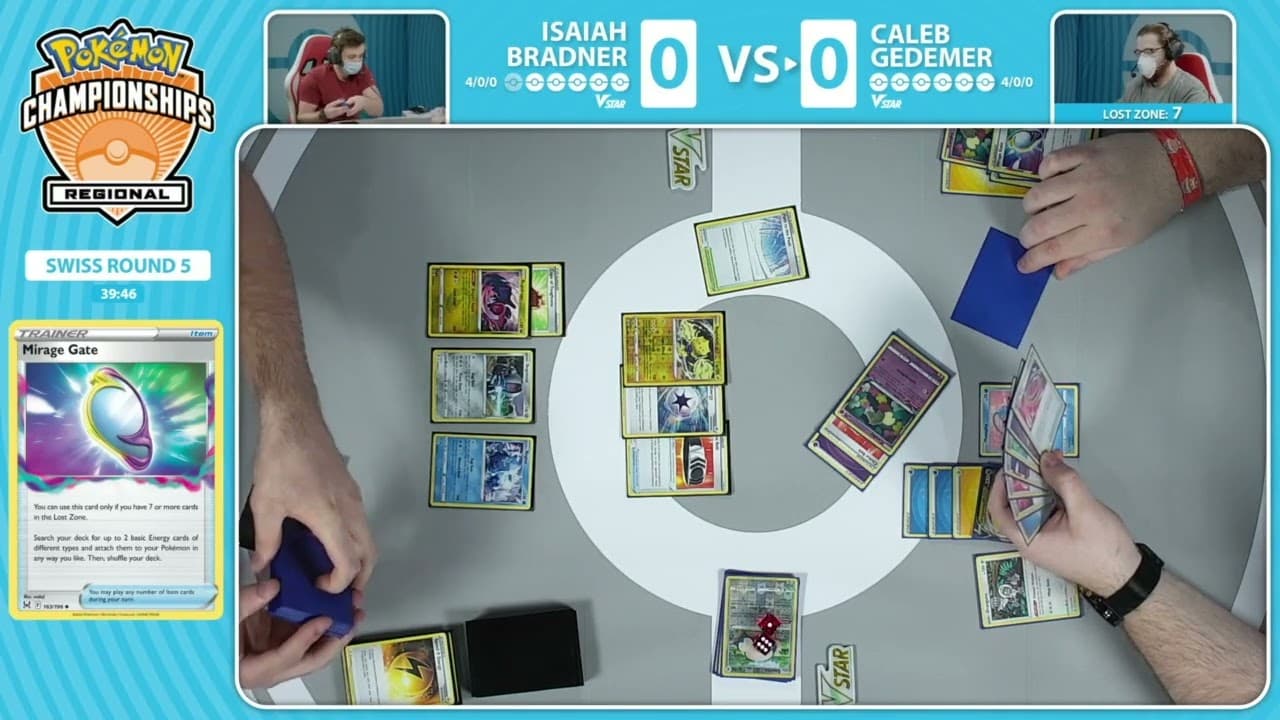 Clean match-start frame for Isaiah Bradner versus Caleb Gedemer