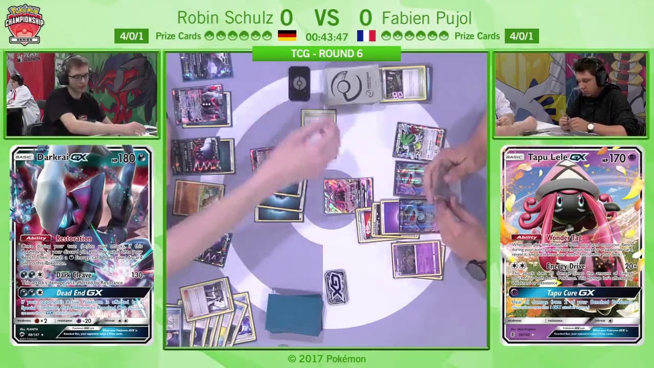 Clean match-start frame for Robin Schulz versus Fabien Pujol