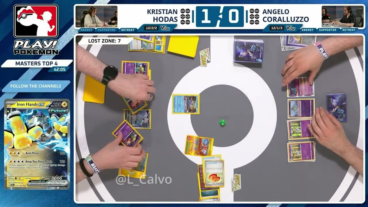 Clean match-start frame for Kristian Hodas versus Angelo Coralluzzo