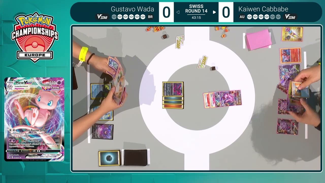 Clean match-start frame for Gustavo Wada versus Kaiwen Cabbabe