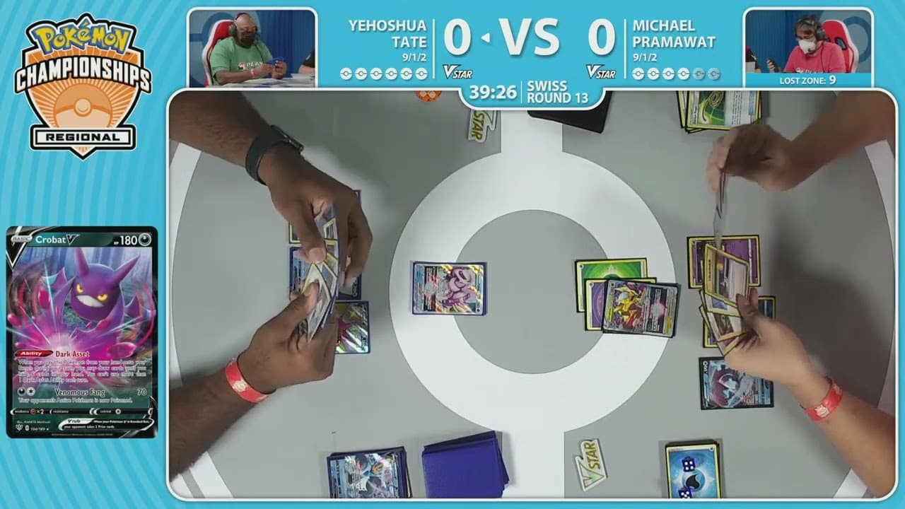 Clean match-start frame for Michael Pramawat versus Yehoshua Tate