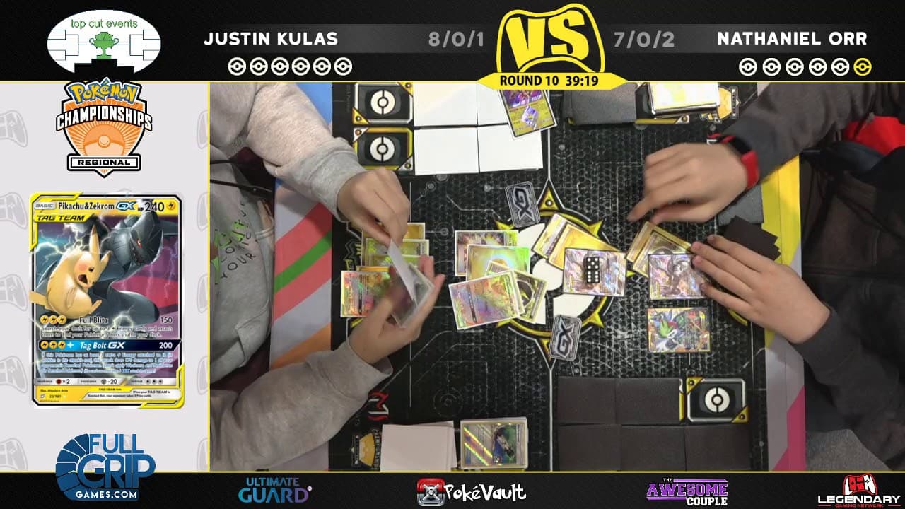 Clean match-start frame for Justin Kulas versus Nathaniel Orr