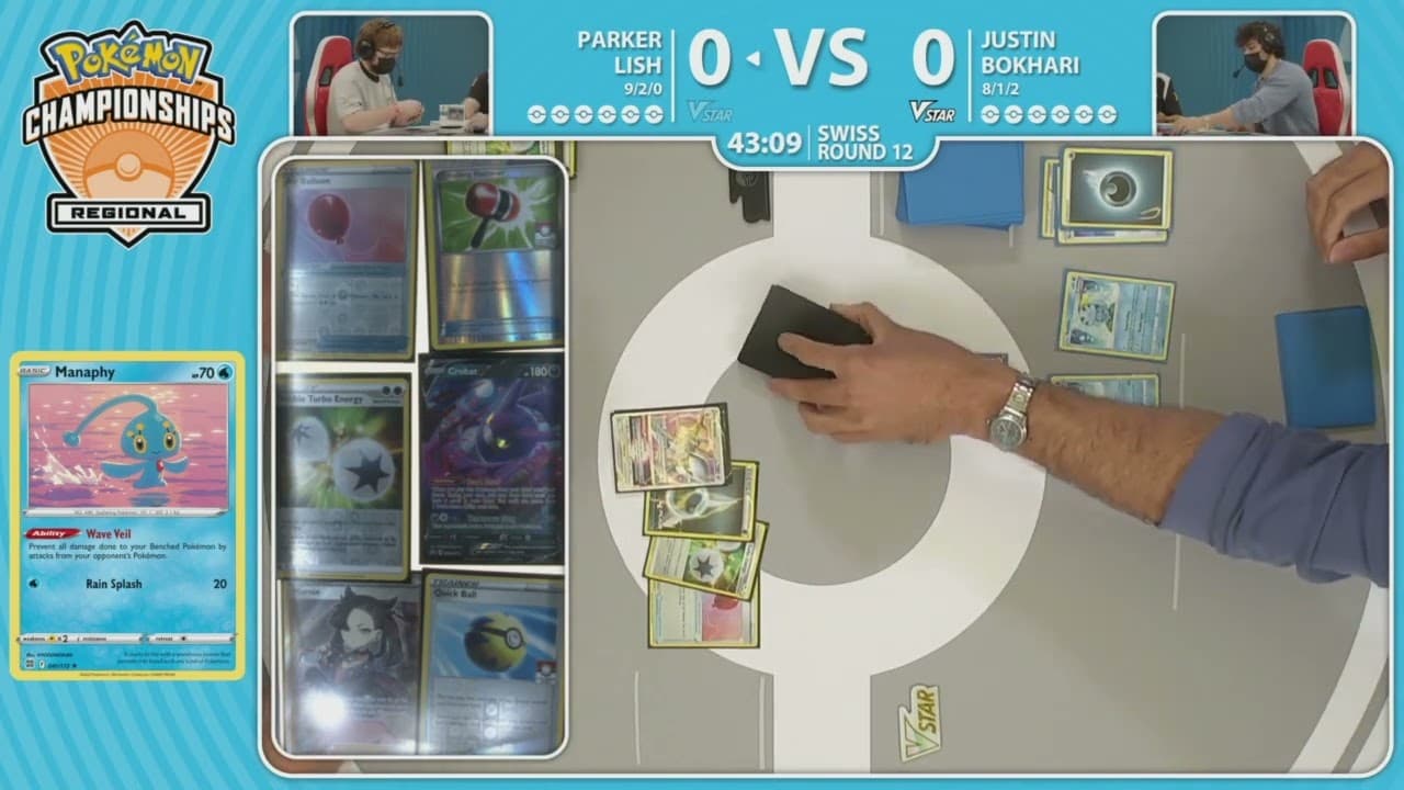 Clean match-start frame for Parker Lish versus Justin Bokhari