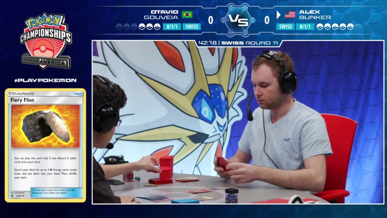 Clean match-start frame for Otavio Gouveia versus Alex Bunker