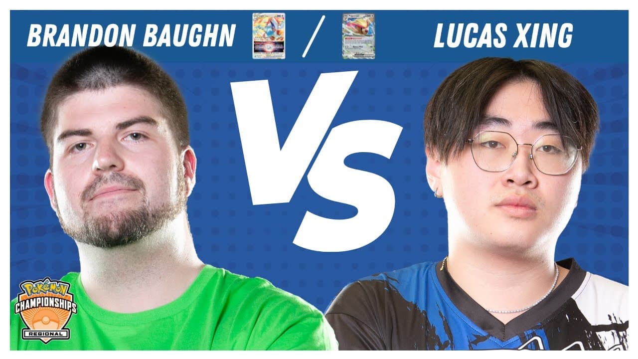 Clean match-start frame for Brandon Baughn versus Lucas Xing