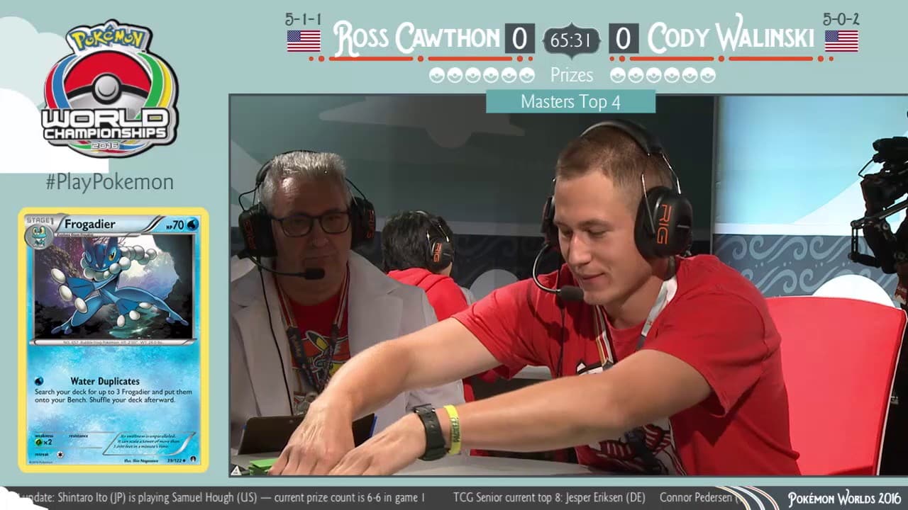 Clean match-start frame for Ross Cawthon versus Cody Walinski