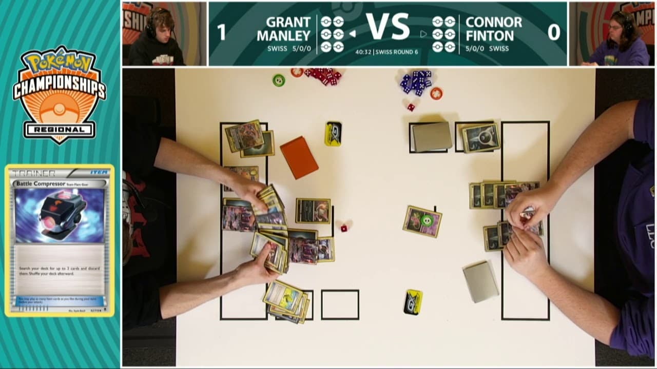 Clean match-start frame for Grant Manley versus Connor Finton