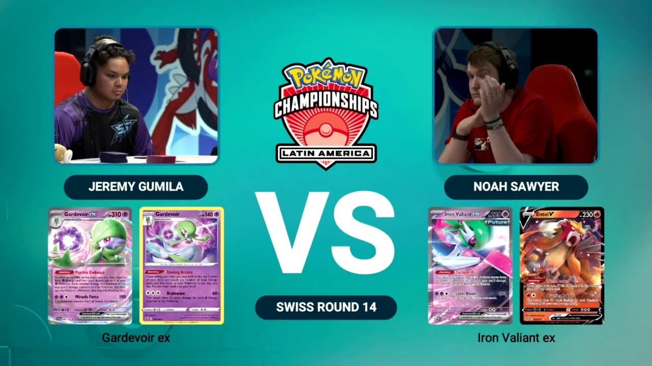 Clean match-start frame for Jeremy Gumila versus Noah Sawyer