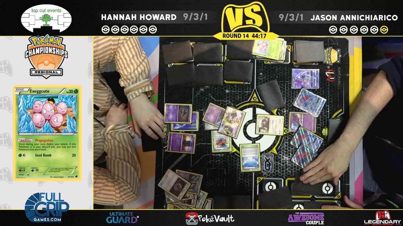 Clean match-start frame for Hannah Howard versus Jason Annichiarico