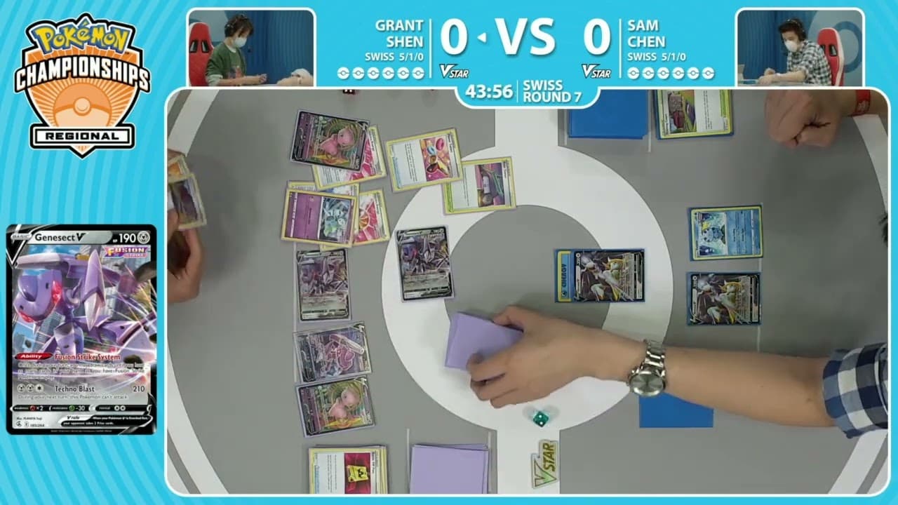 Clean match-start frame for Sam Chen versus Grant Shen