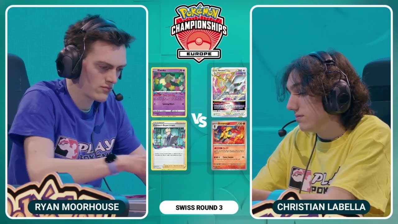 Clean match-start frame for Ryan Moorhouse versus Christian LaBella