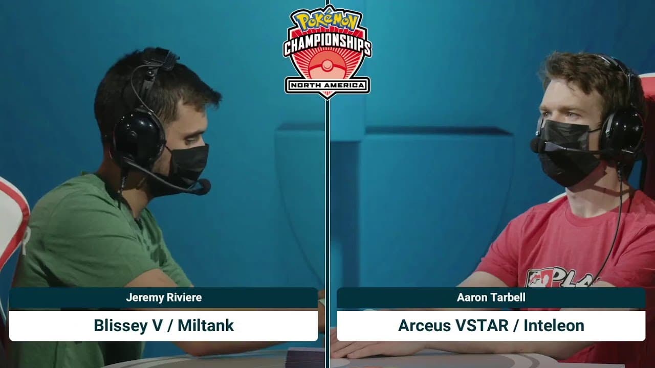 Clean match-start frame for Aaron Tarbell versus Jeremy Riviere