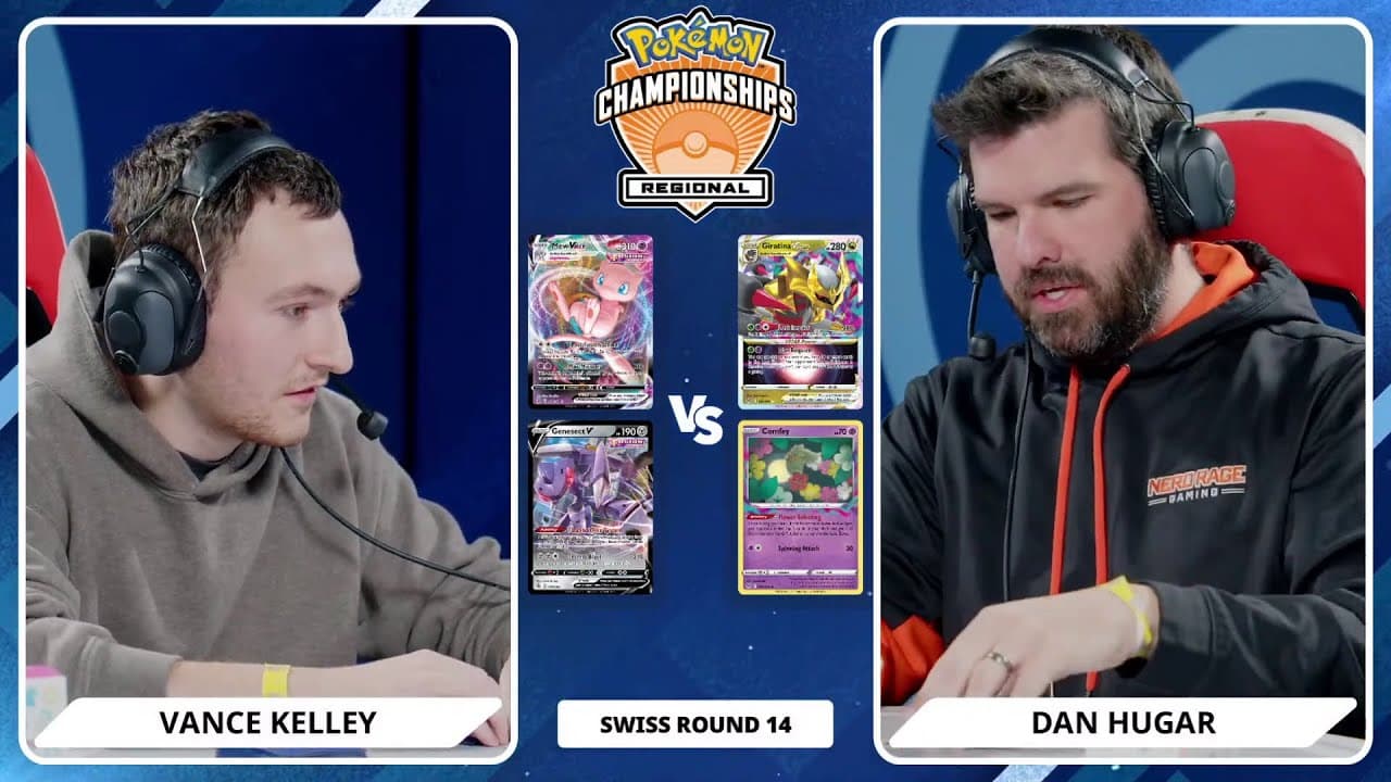Clean match-start frame for Vance Kelley versus Dan Hugar