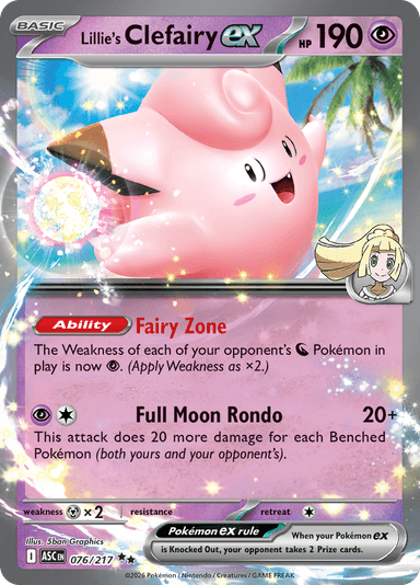Lillie's Clefairy ex, representing Slop Box