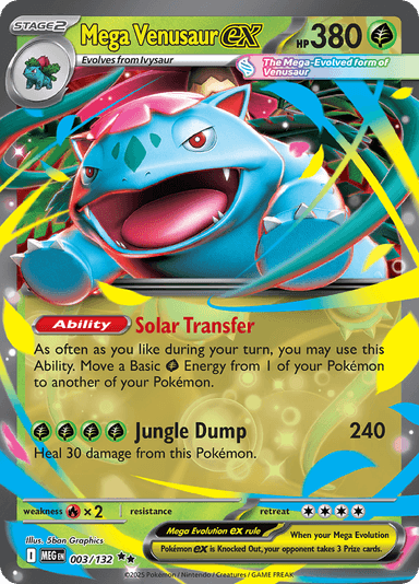 Mega Venusaur ex, representing Mega Venusaur ex